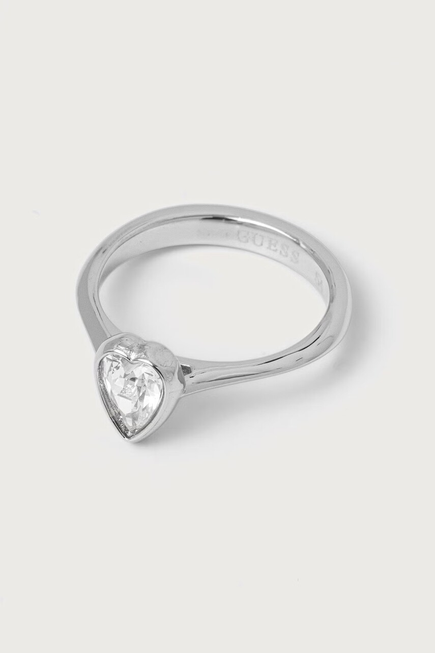 Guess  prsteň dámsky z nehrdzavejúcej ocele CRYSTAL LOVE