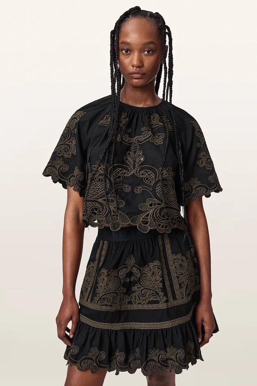 AllSaints top dámsky s viskózou MIRIAM EMB
