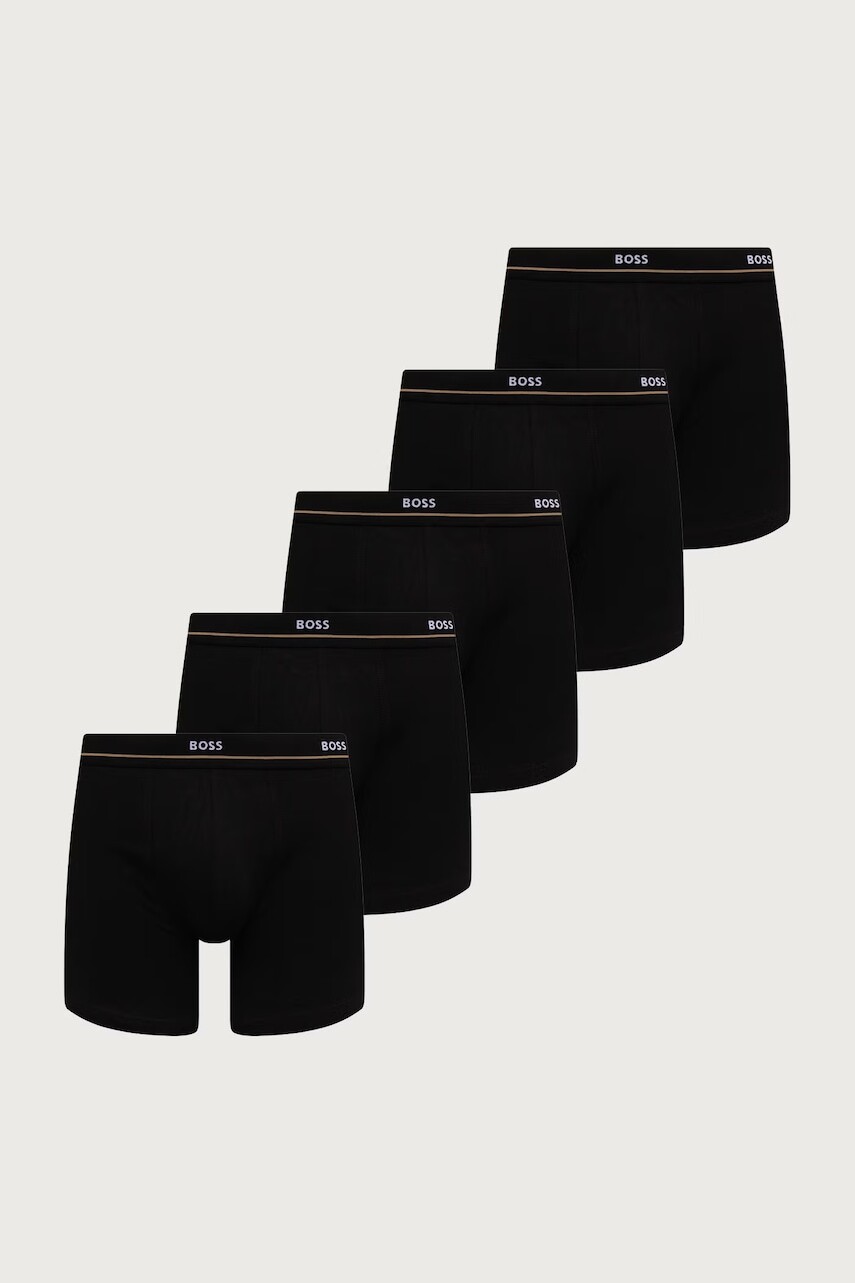 BOSS priliehavé boxerky pánske bavlnené s elastanom BoxerBr 5P Essential 5-pak