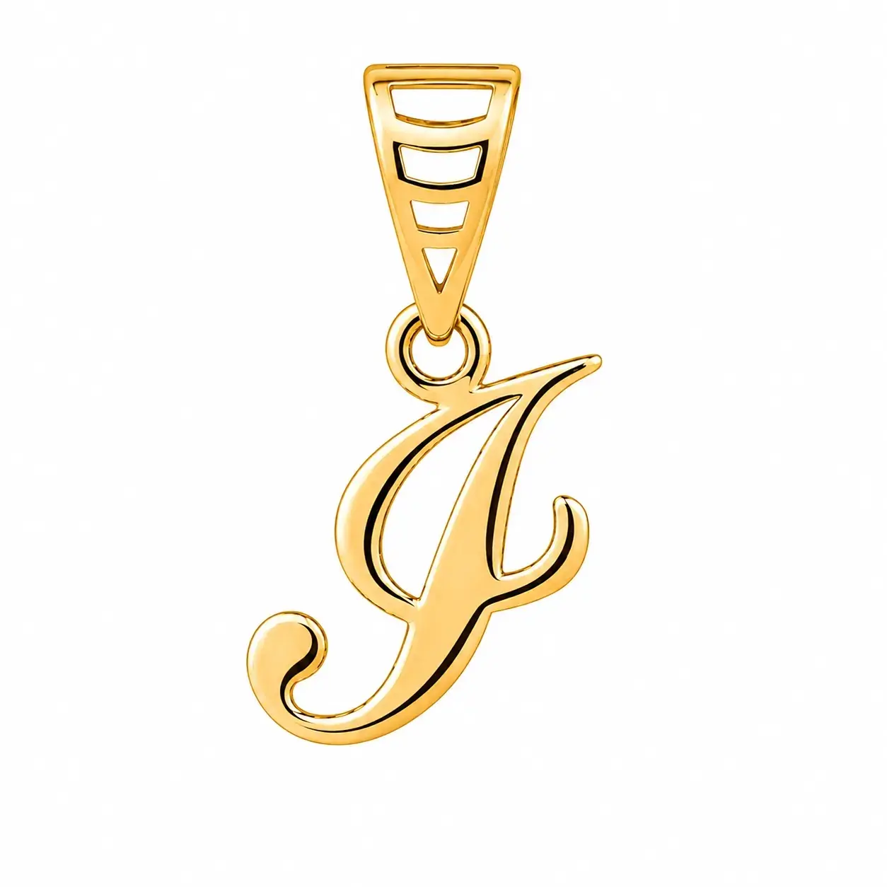 Prívesok zo žltého 9K zlata písmeno I ornament
