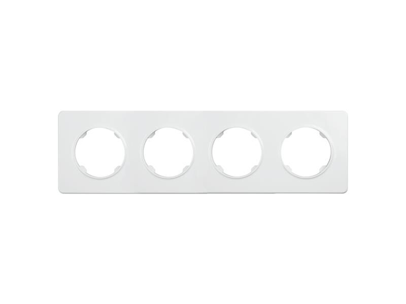 Štvornásobný rámček ELECTROMALT OVAL OVA1004W, biely