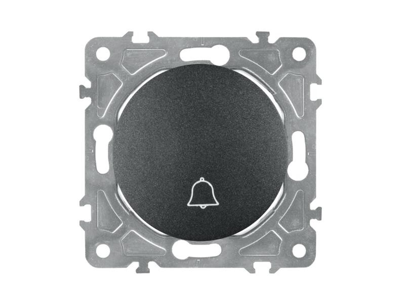 Zvonkový vypínač ELECTROMALT OVAL OVA1020B čierny