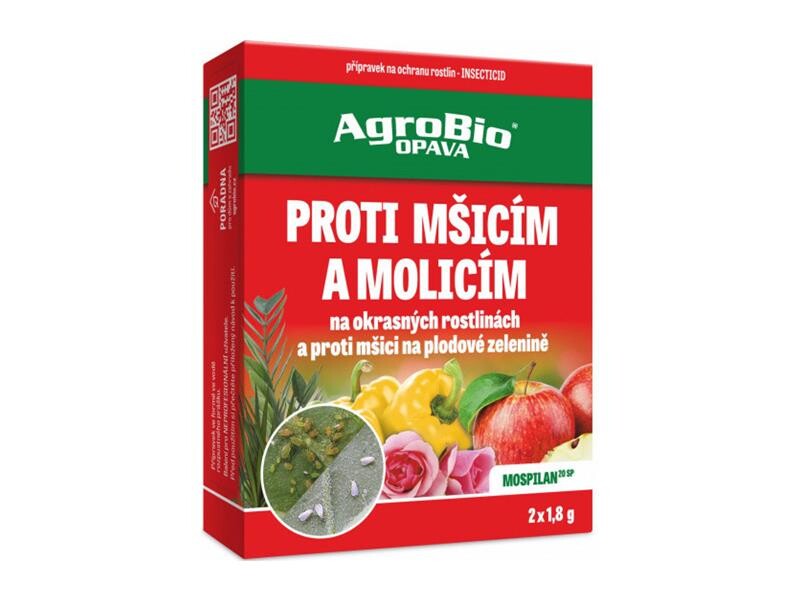 Prípravok proti voškám a moliciam AGROBIO PROTI Mospilan 20 SP 2x1,8 g