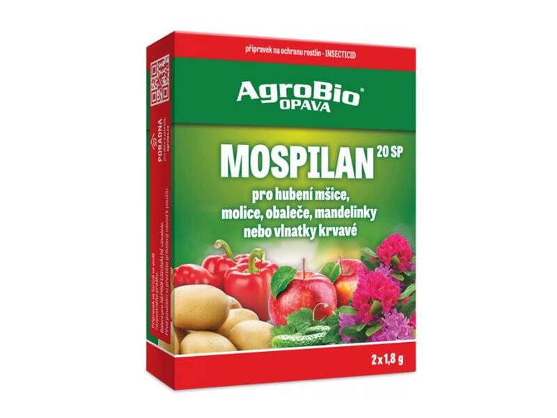 Prípravok proti voškám a moliciam AGROBIO Mospilan 20 SP 2x1,8 g