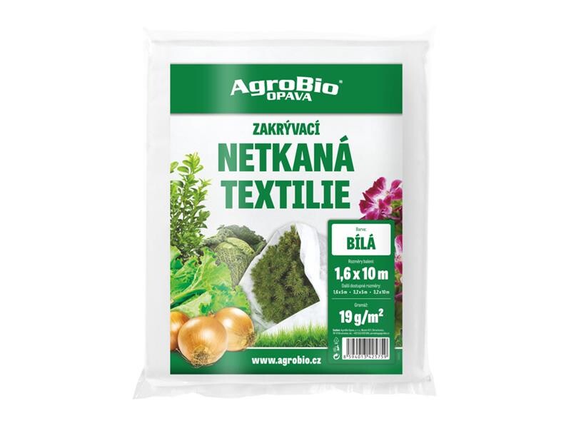 Biela netkaná textília na zakrytie AGROBIO 1,6 × 10 m