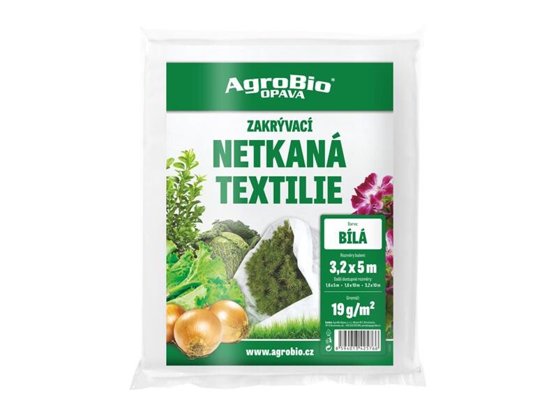 Biela netkaná textília na zakrytie AGROBIO 3,2 x 5 m