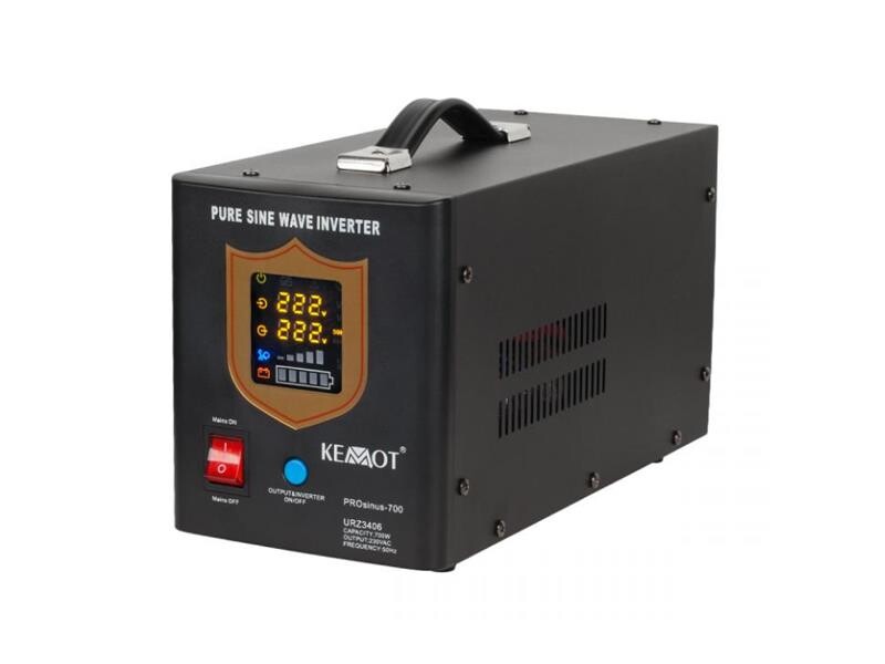 Zdroj záložný KEMOT PROsinus-1000 12V 230V 1000VA 700W Black