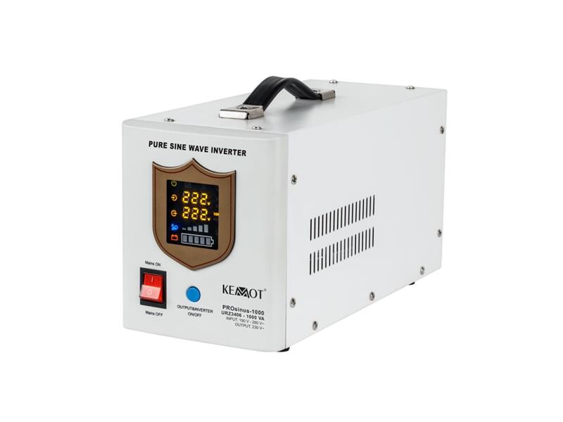 Zdroj záložný KEMOT PROsinus-1000 12V 230V 1000VA 700W White