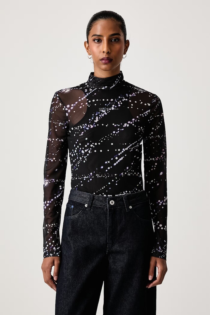 Karl Lagerfeld Jeans  tričko s dlhým rukávom dámske
