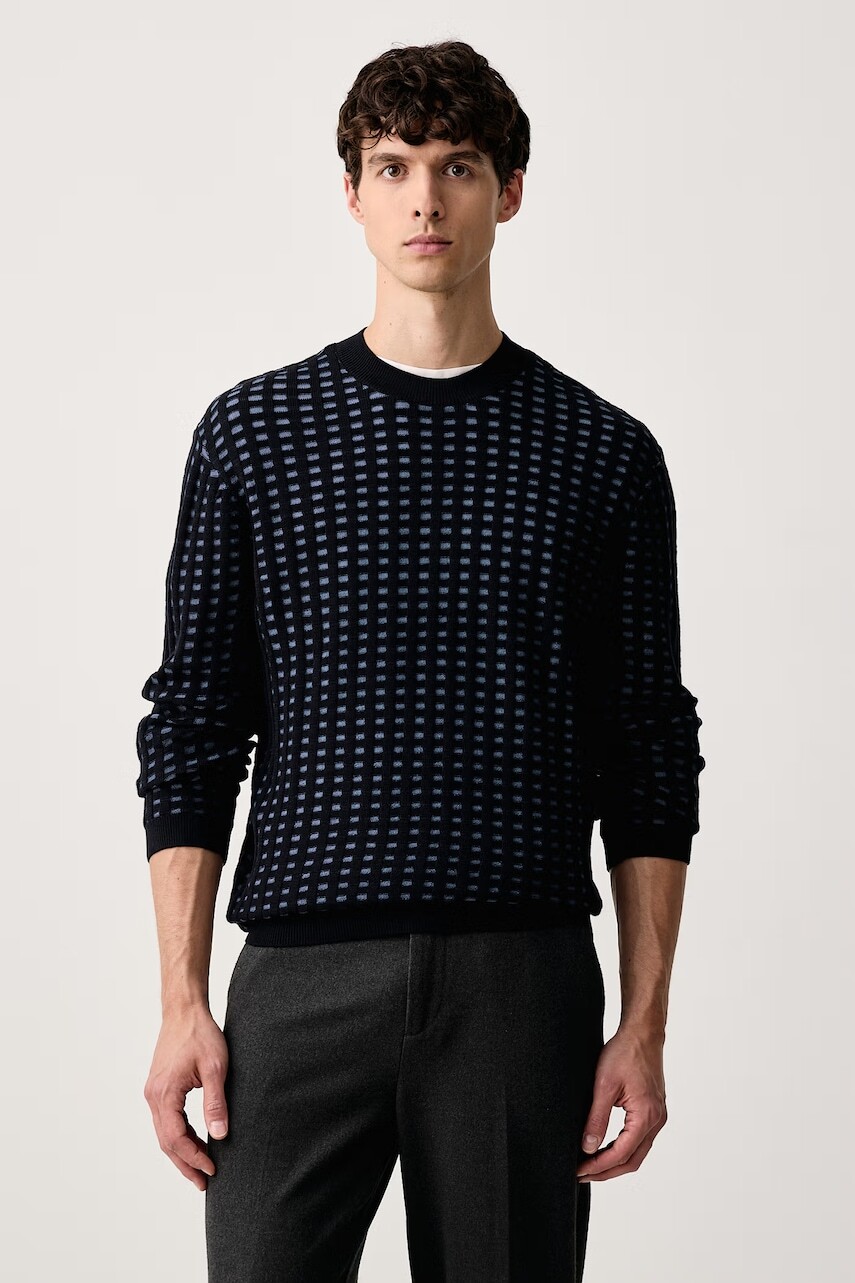 Armani Exchange  sveter pánsky s vlnou