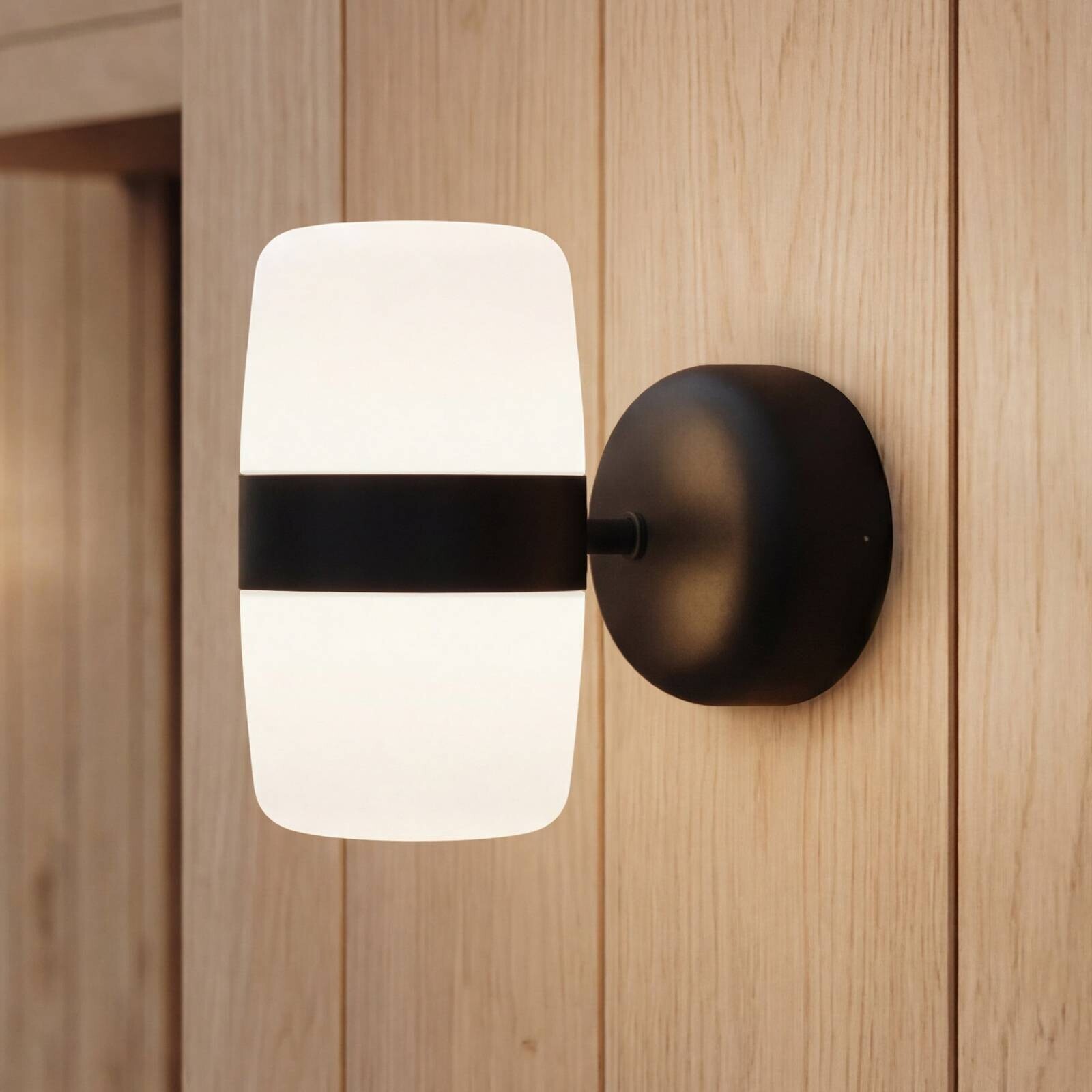 Nástenné svetlo Northern LED Hall, čierna matná, Ø 23 cm, 2-pl.