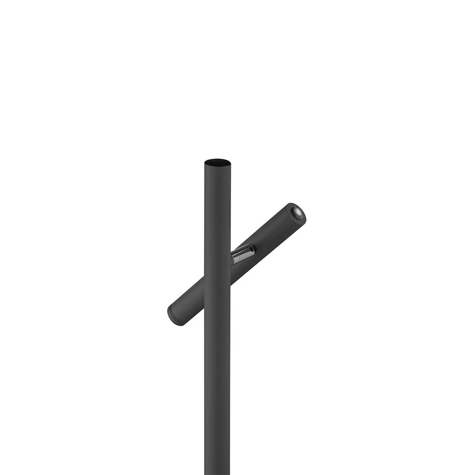 Stolová LED lampa na akumulátor Streak-B, výška 50 cm, čierna, kovová