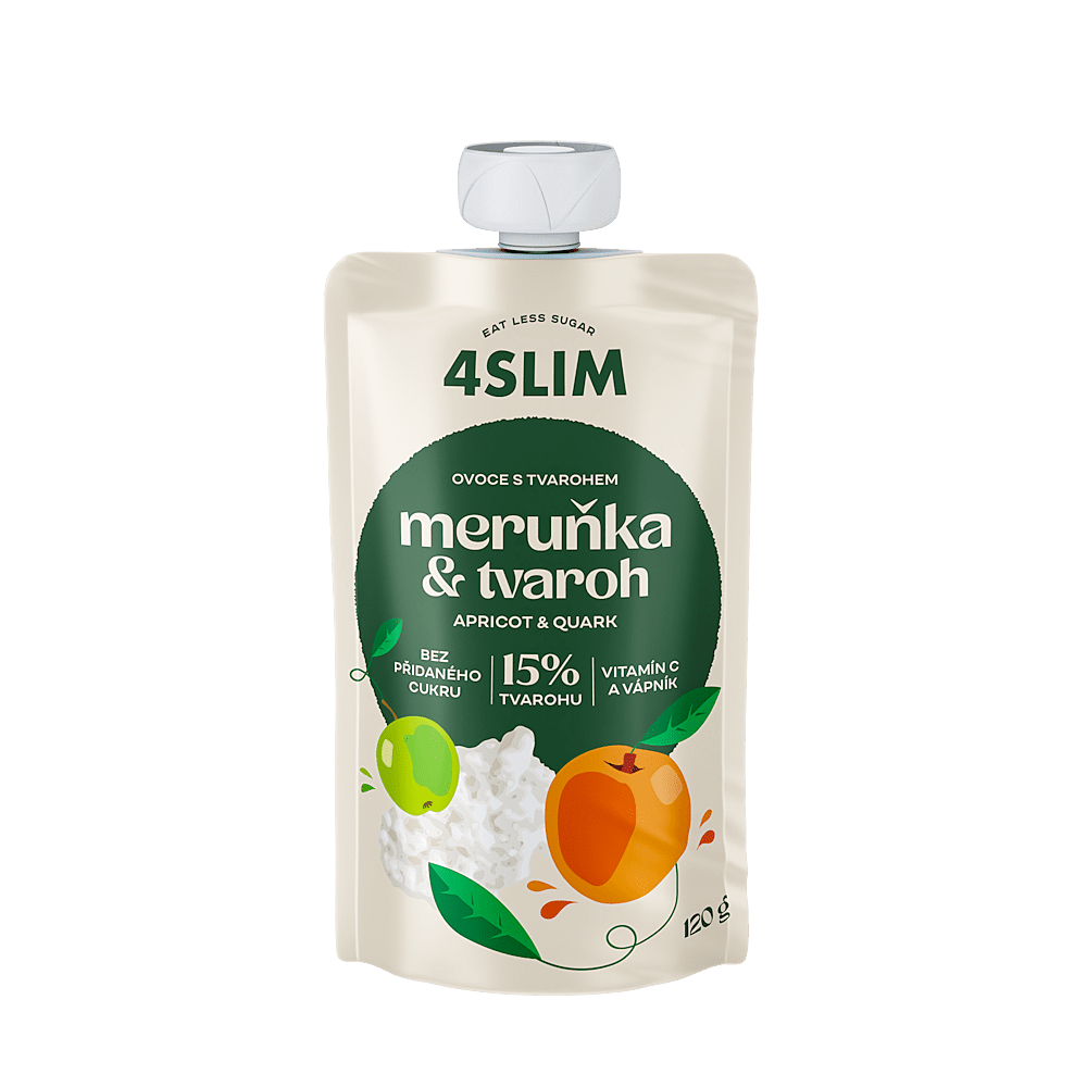 4SLIM Marhuľa tvaroh vrecúško 120 g