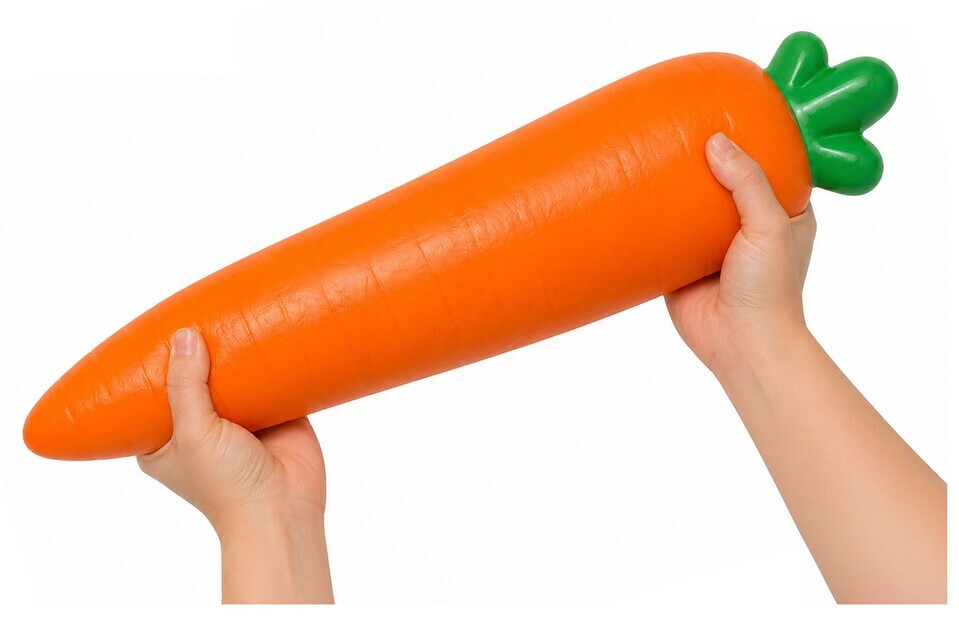 Antistresová mačkacia hračka Mega Squeeze Mrkva Jumbo 30cm