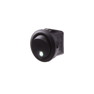 Kolískový spínač okrúhly – 12V / 20 A, biela LED