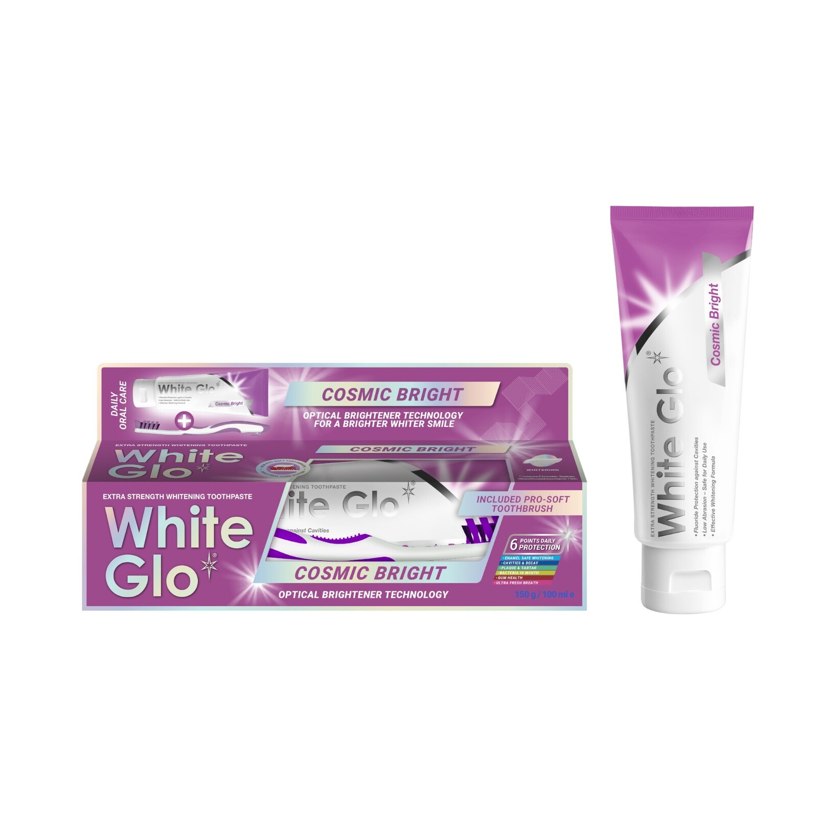 White Glo Zubná pasta Cosmic Bright Whitening Toothpaste 150 g
