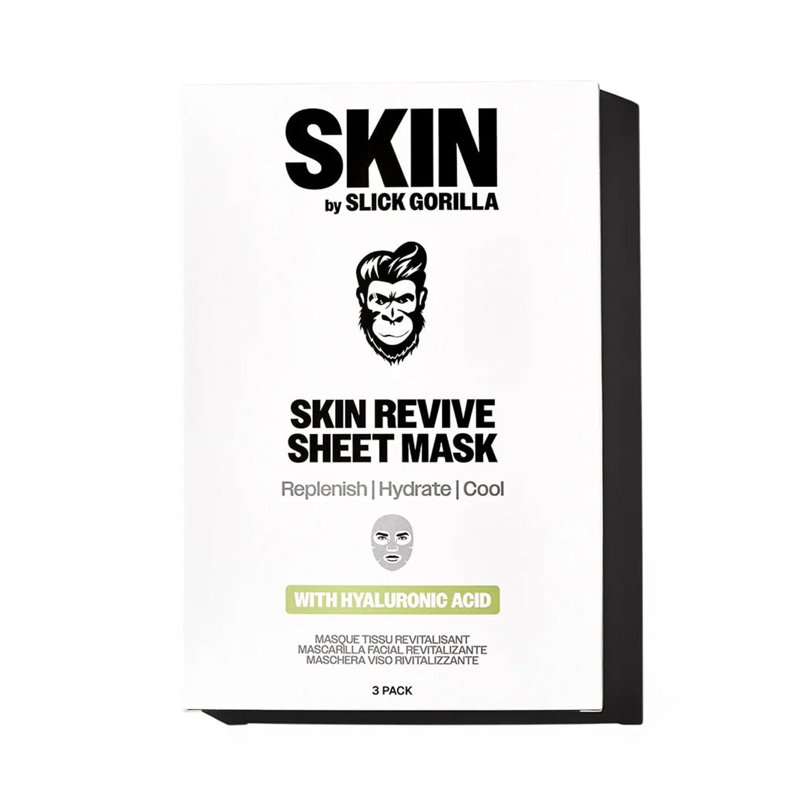 SLICK GORILLA Plátínková maska Skin Revive Sheet Mask 3 ks