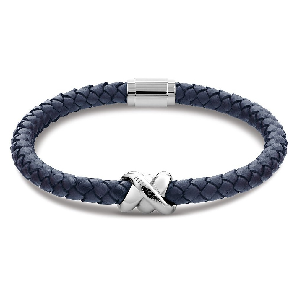 Tommy Hilfiger Moderný náramok z modrej kože Nautical Knot For Him 2790736