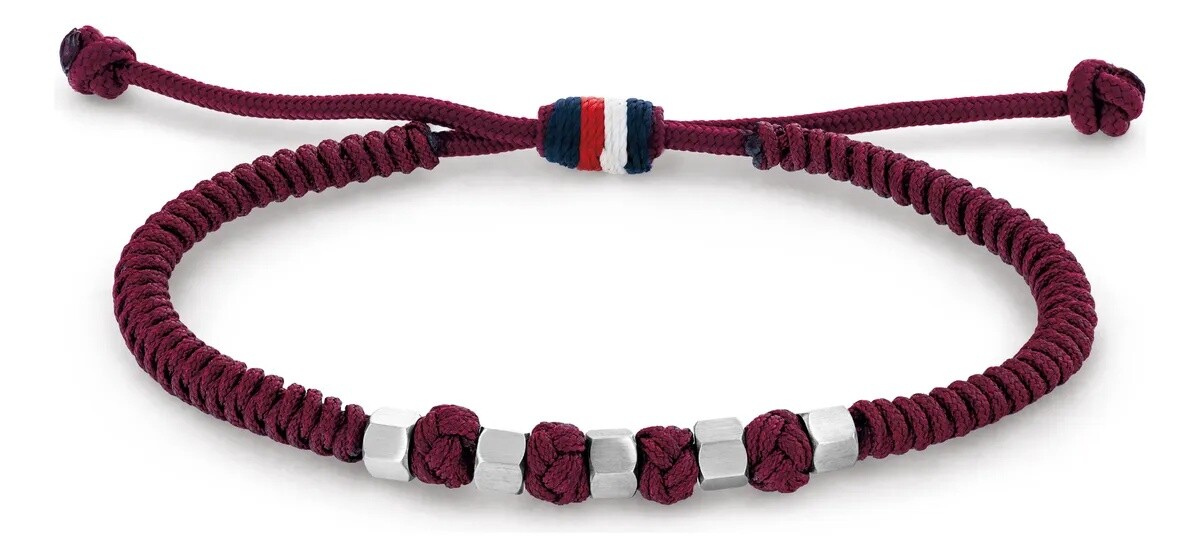 Tommy Hilfiger Vínový šnúrkový náramok 2790678