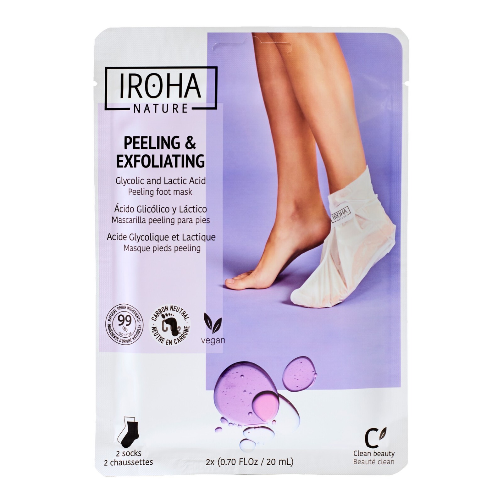 Iroha Peelingová a exfoliačná maska na nohy Peeling Foot Mask 1 pár