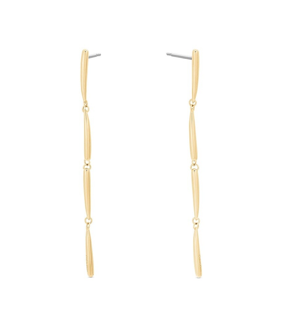 Calvin Klein Dlhé pozlátené náušnice Elongated Drops 35000995