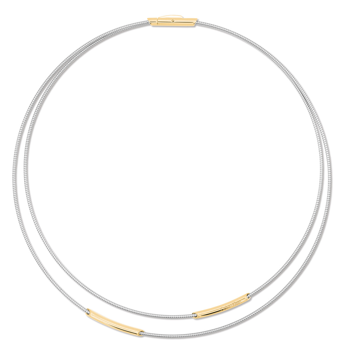 Calvin Klein Elegantný dvojitý bicolor náhrdelník z ocele 35000987