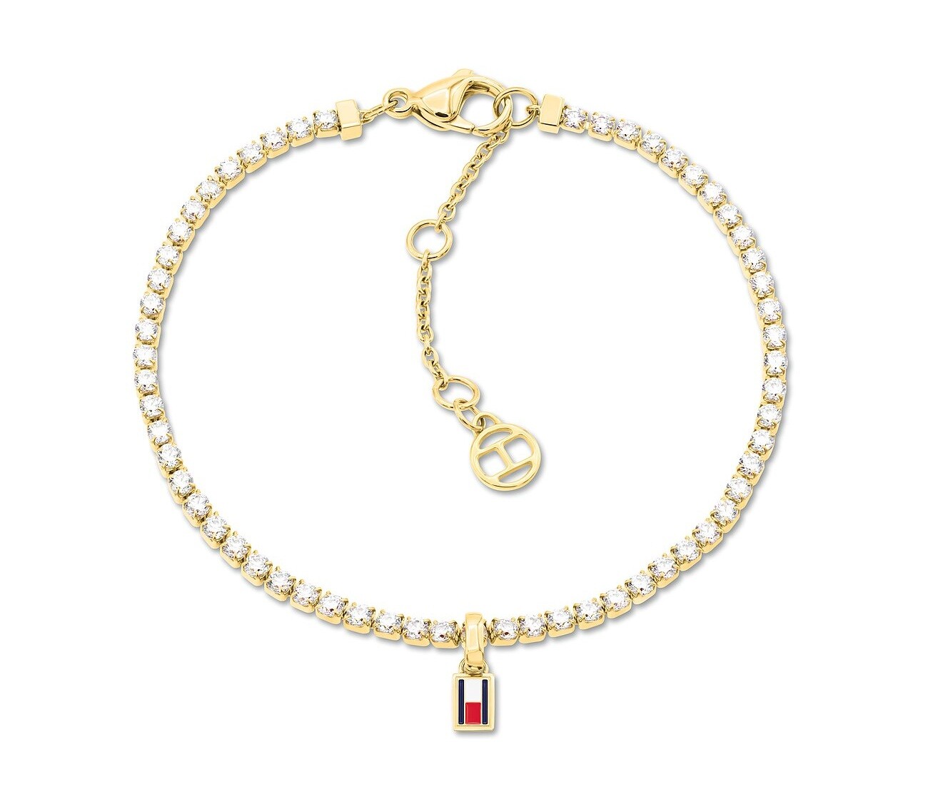 Tommy Hilfiger Pozlátený tenisový náramok s kryštálmi 2781093