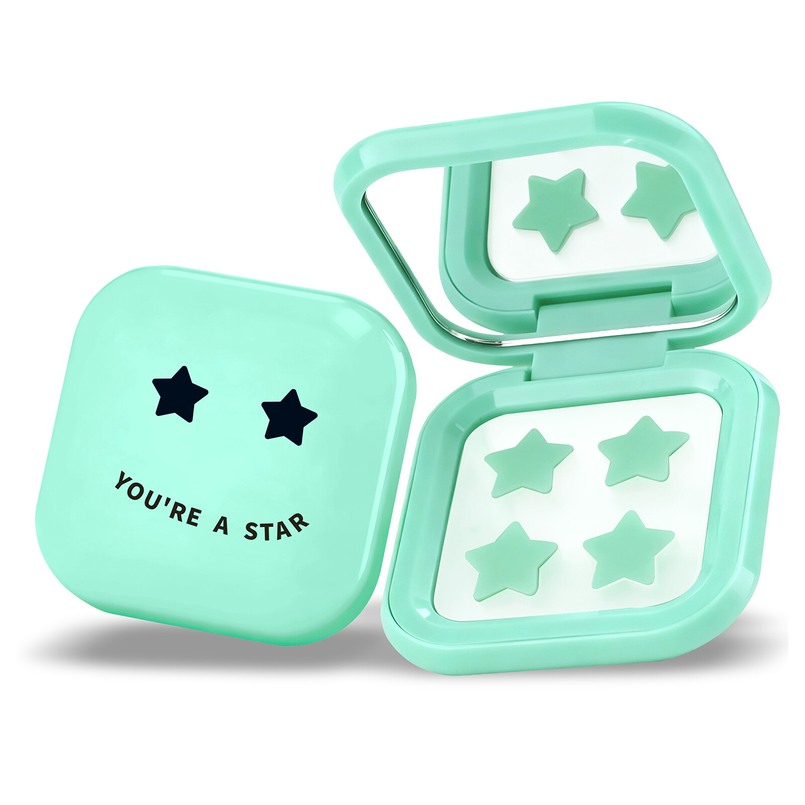 Biovène Súprava zelených náplastí Pimple Star Patches & Mirror Case 32 ks