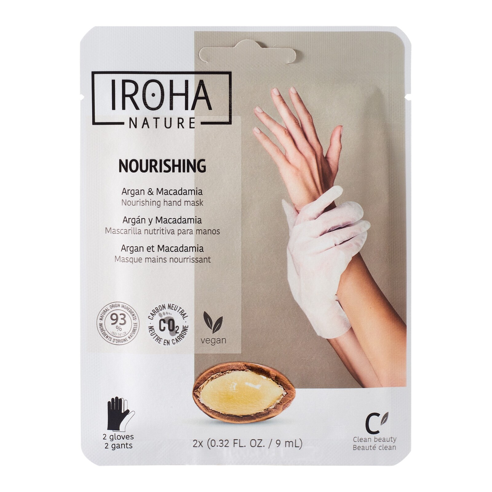 Iroha Vyživujúca maska na ruky Nourishing Hand Mask 2 x 9 ml