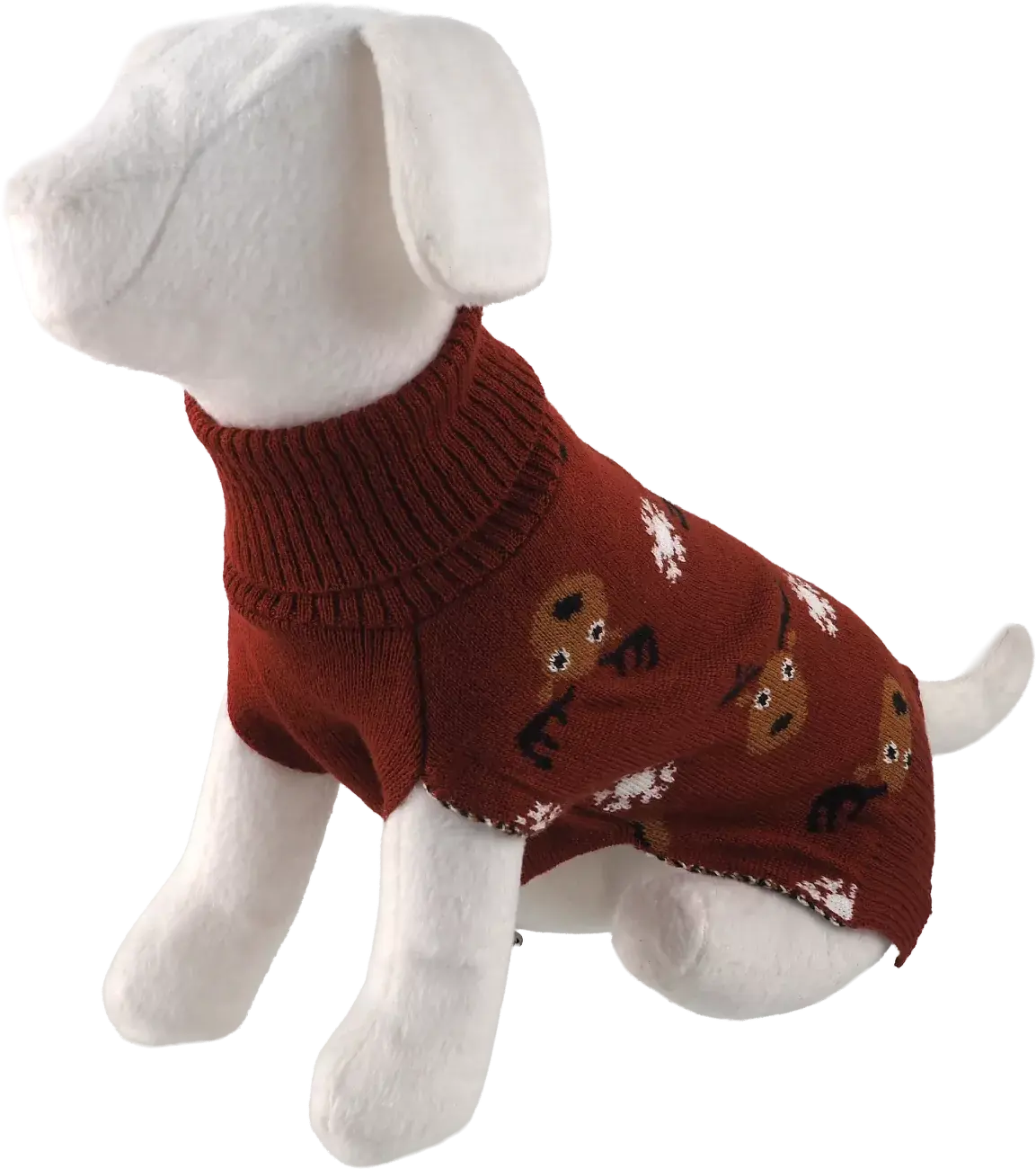 Sveter pre psov Dog Fantasy Winter Tale hnedý M