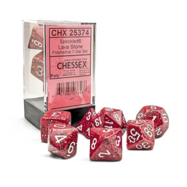 Chessex Súprava kociek Speckled Lava Stone Polyhedral - 7 kusov
