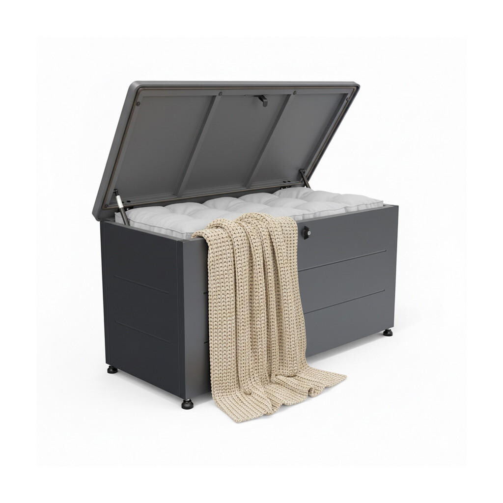 Relaxdays ZÁHRADNÝ oceľový úložný box na zámok 220 l