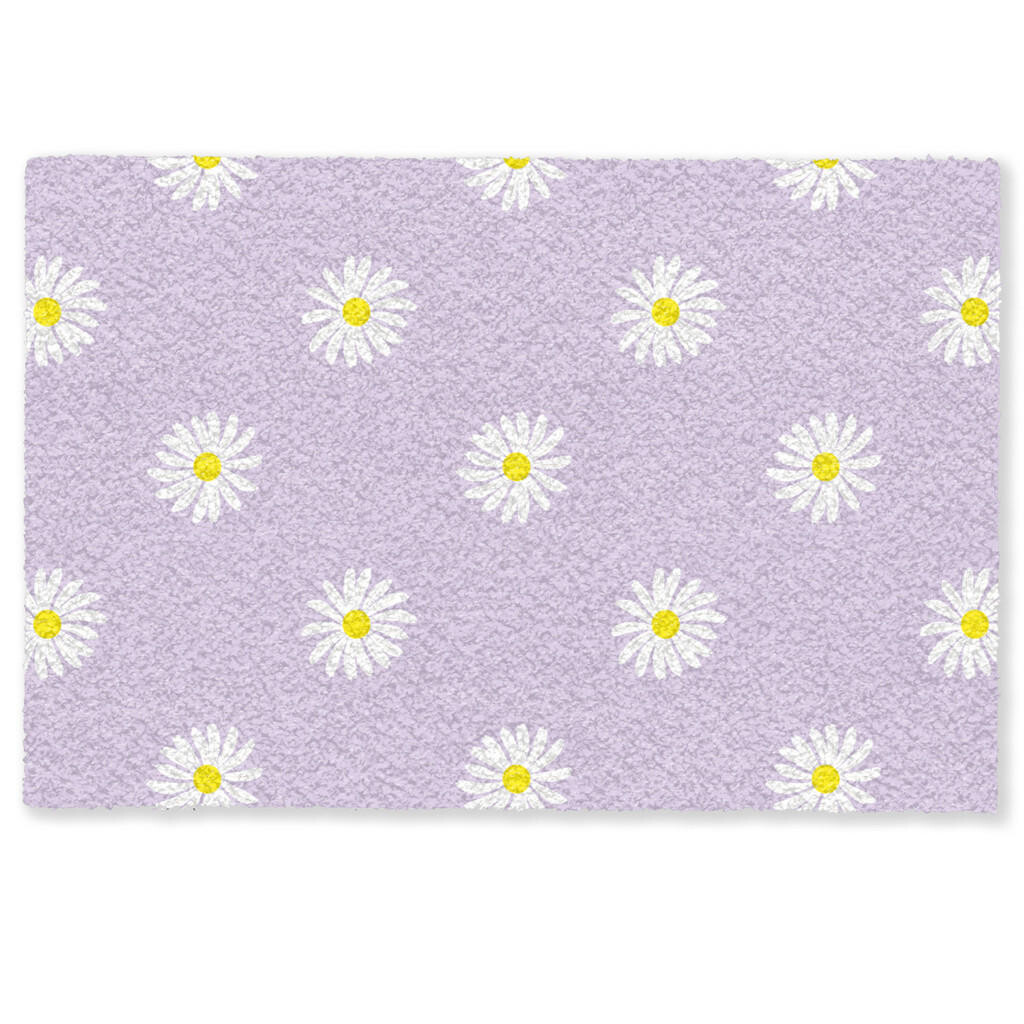 MuchoWow ROHOŽKA Sedmokrásky - pastelové - biele - fialové - kvety 90x60 cm
