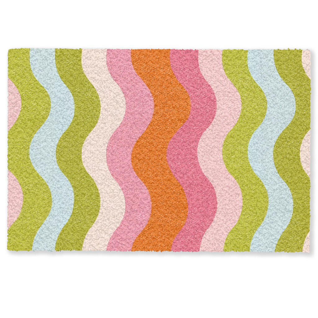 MuchoWow ROHOŽKA Orbity - Vlny - Farebné - Vertikálne 90x60 cm