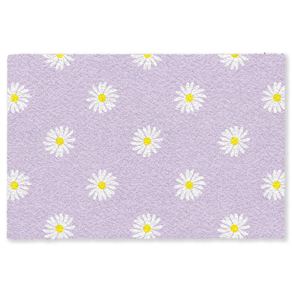 MuchoWow ROHOŽKA Sedmokrásky - pastelové - biele - fialové - kvety 180x120 cm