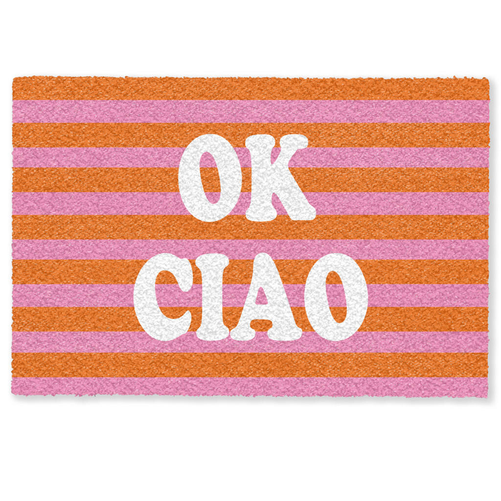 MuchoWow ROHOŽKA Ciao - Citát - Pruhy 90x60 cm