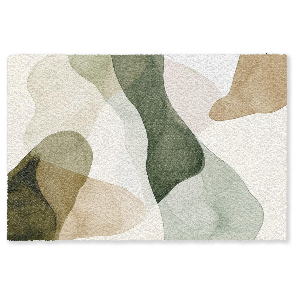 MuchoWow ROHOŽKA Japandi - Abstraktné - Zelené 180x120 cm
