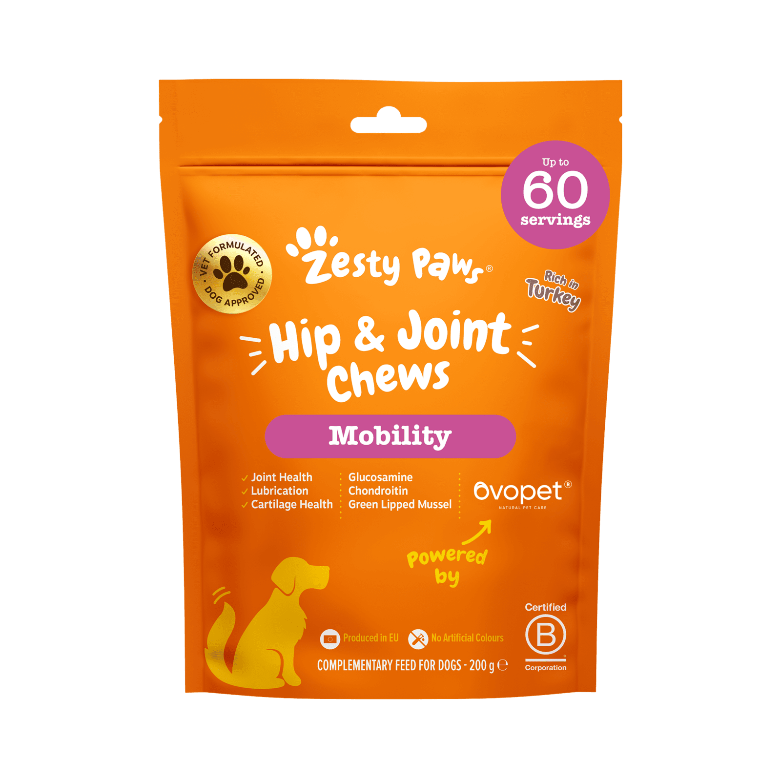 ZESTY PAWS Hip & Joint Chews 60 tabliet