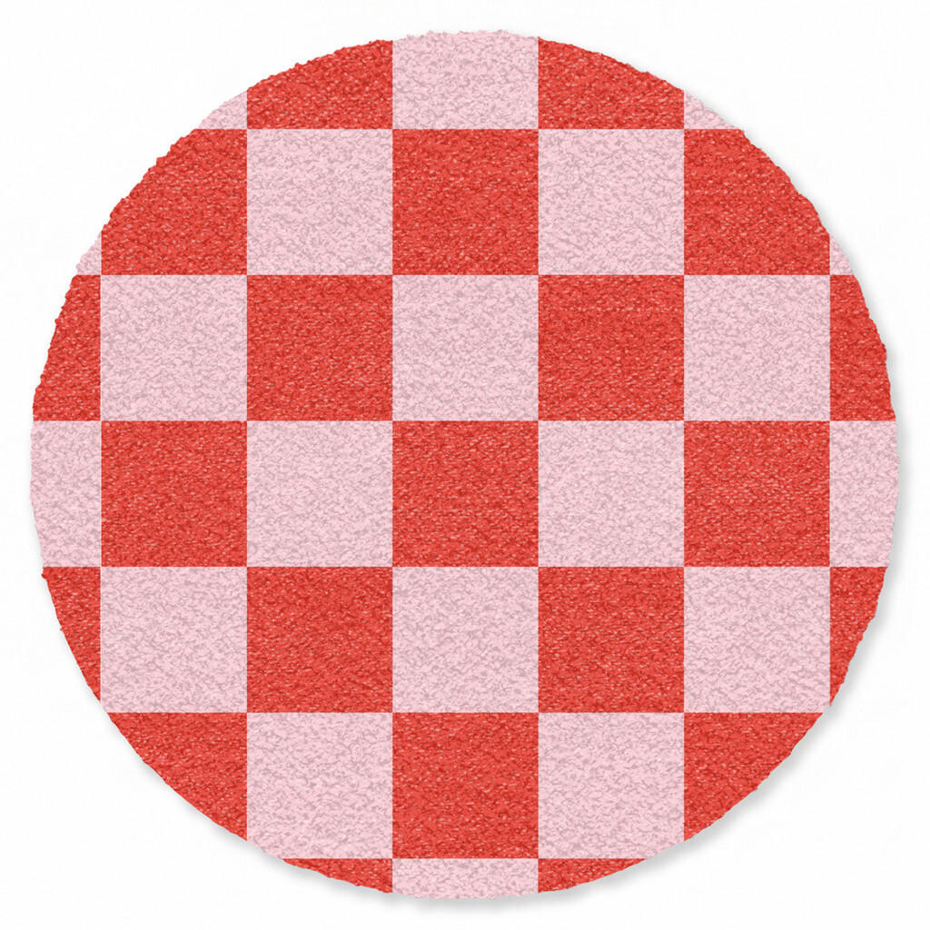 MuchoWow ROHOŽKA Šachovnicový vzor - červená - ružová - kocky 90x90 cm