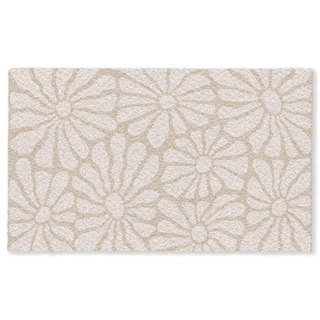 MuchoWow ROHOŽKA Kvetinový - Potlač - Béžový - Hnedý - Minimalistický 150x90 cm