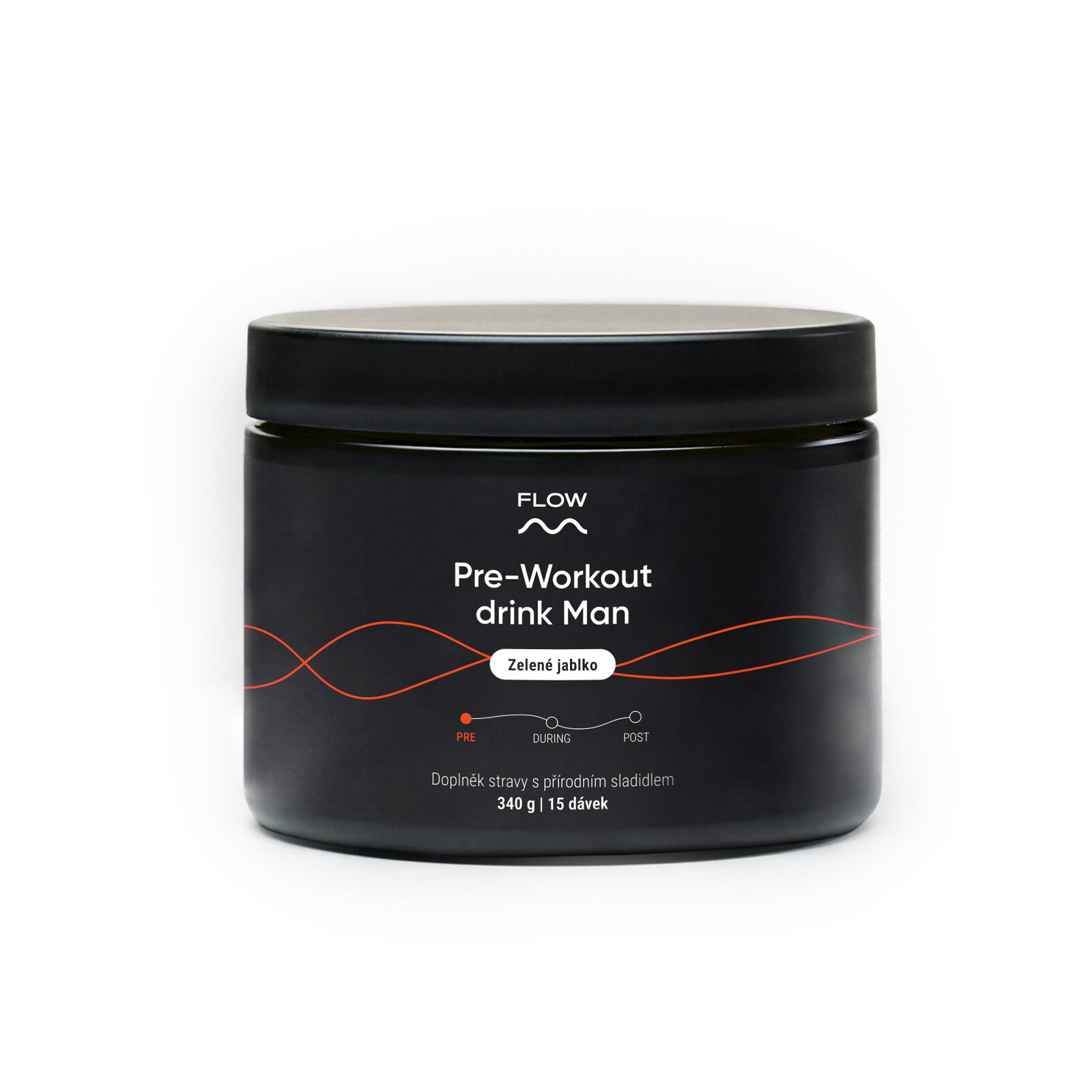 FLOW Preworkout Man (zelené jablko) 340 g