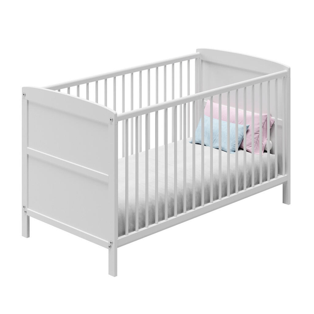 Kids Collective DETSKÁ postieľka 60x120 cm s matracom v bielej farbe