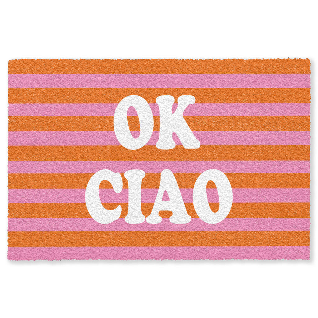 MuchoWow ROHOŽKA Ciao - Citát - Pruhy 180x120 cm