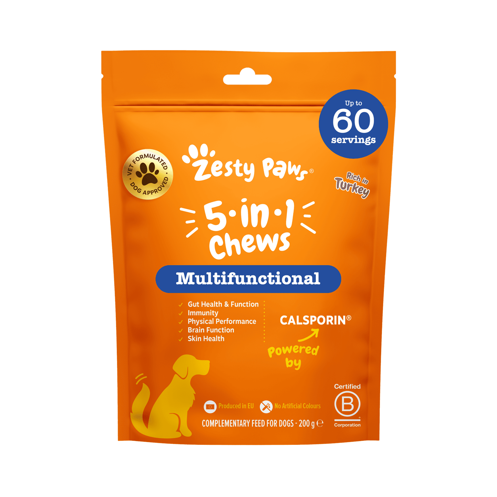 ZESTY PAWS 5-in-1 Chews 60 tabliet