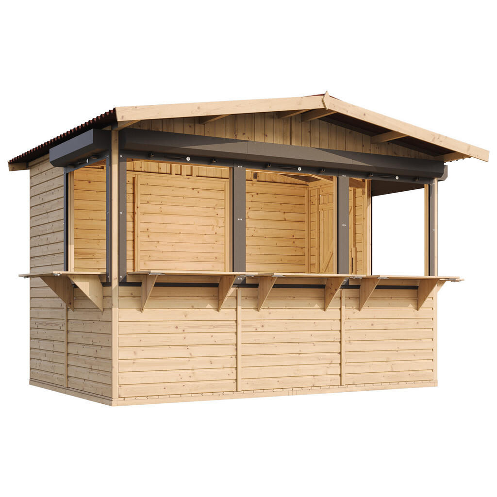 Timbela ZÁHRADNÝ drevený kiosk – 263 x 336 cm / 6 m²– TIMBELA M150BZ