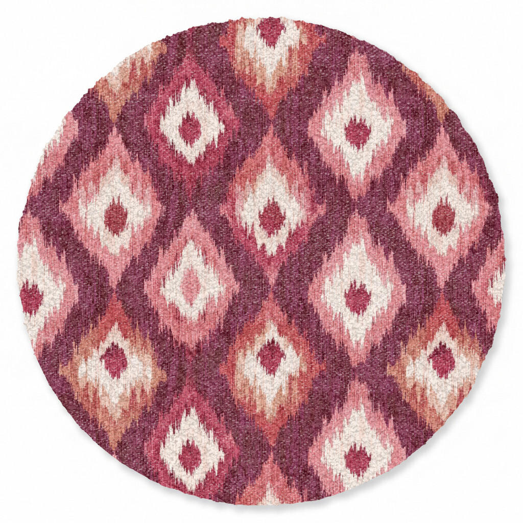 MuchoWow ROHOŽKA Diamantové tvary - Ružová - Vzor - Textúra 90x90 cm