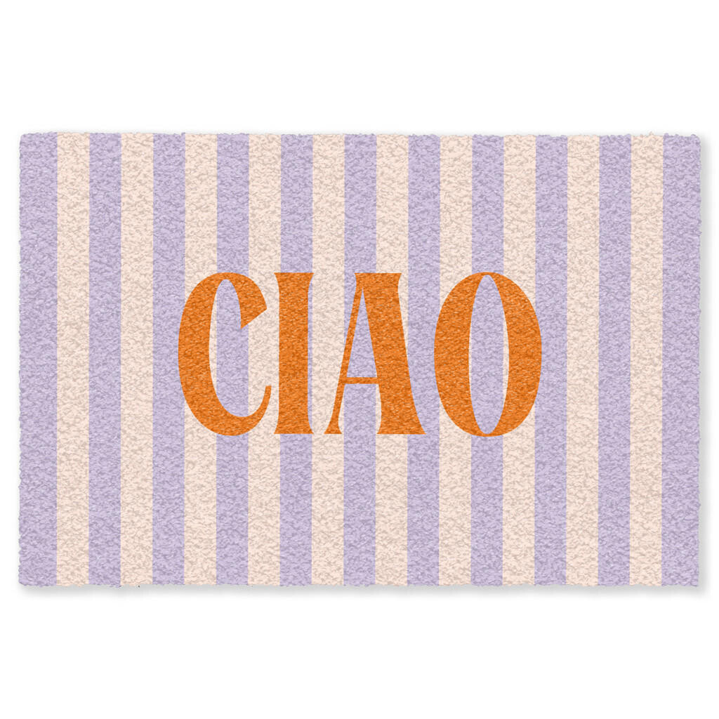 MuchoWow ROHOŽKA Ciao - Citát - Pastel - Pruhy 120x80 cm