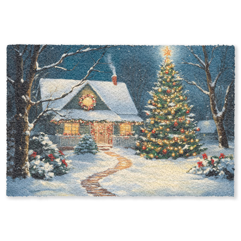 MuchoWow ROHOŽKA Vianoce - Vianočný stromček - Zima - Domov - Sneh 120x80 cm