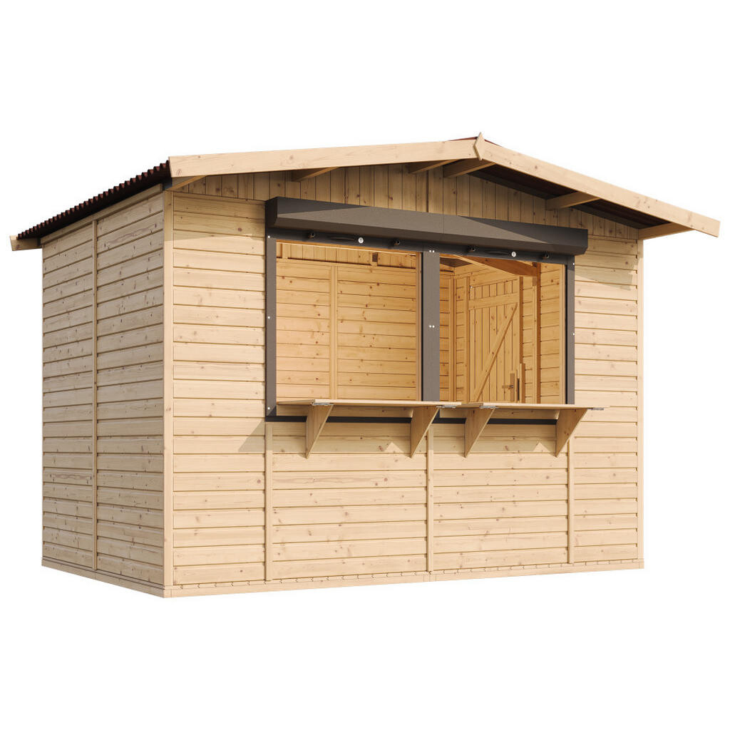 Timbela ZÁHRADNÝ drevený kiosk – 263 x 336 cm / 6 m2 – TIMBELA M150Z