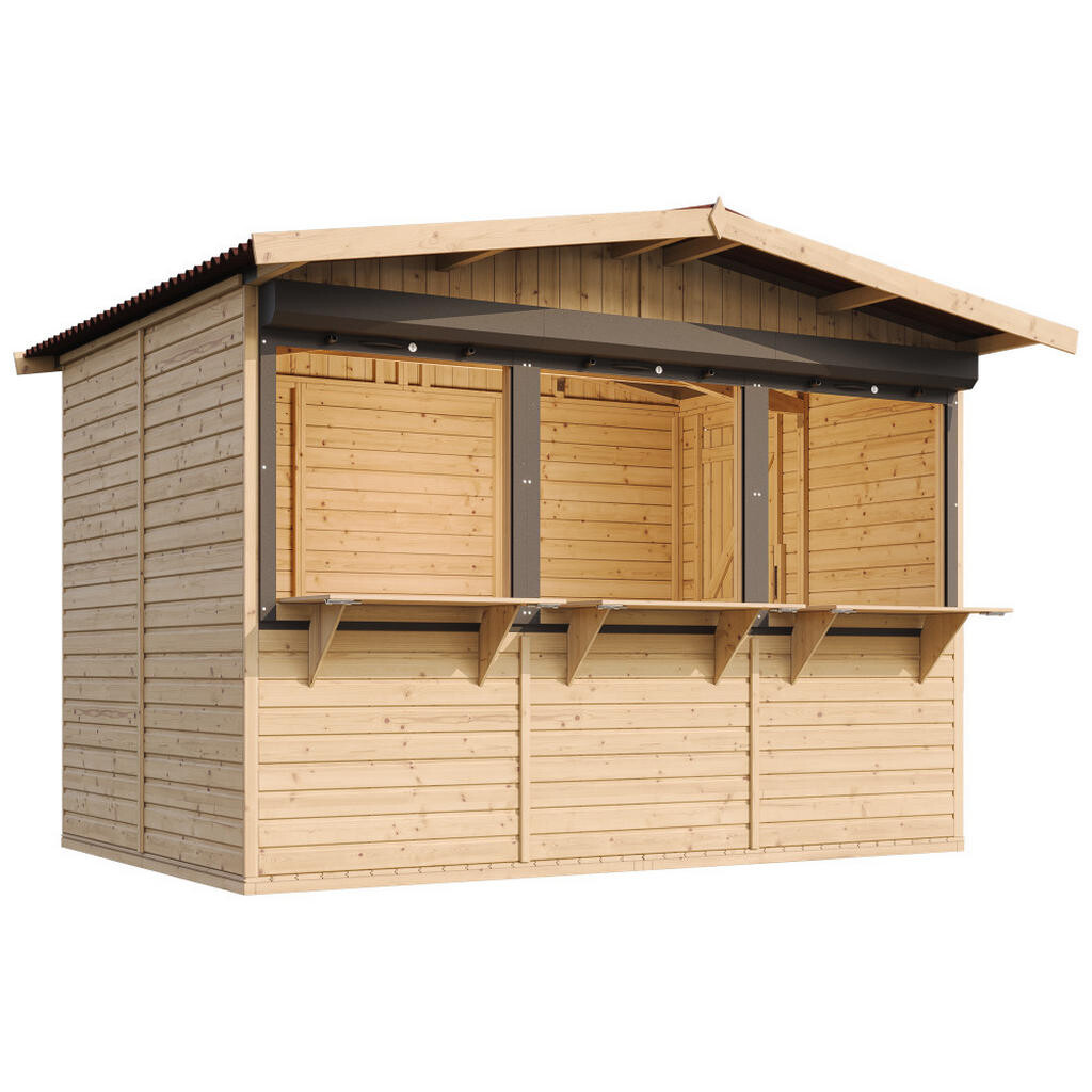 Timbela ZÁHRADNÝ drevený kiosk – 263 x 336 cm / 6 m²– TIMBELA M150AZ